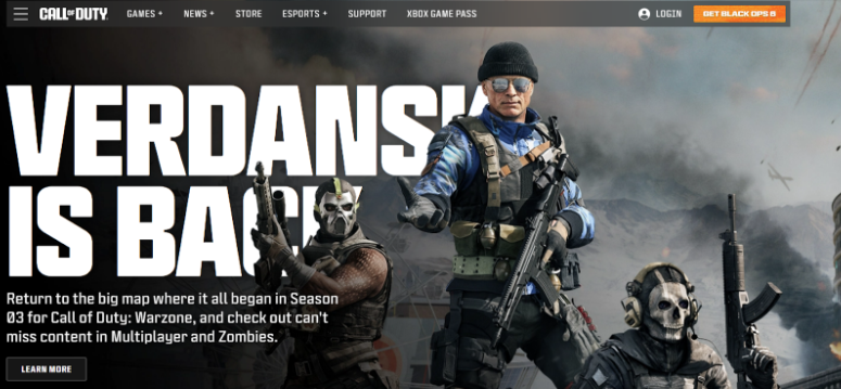 Call of Duty Website