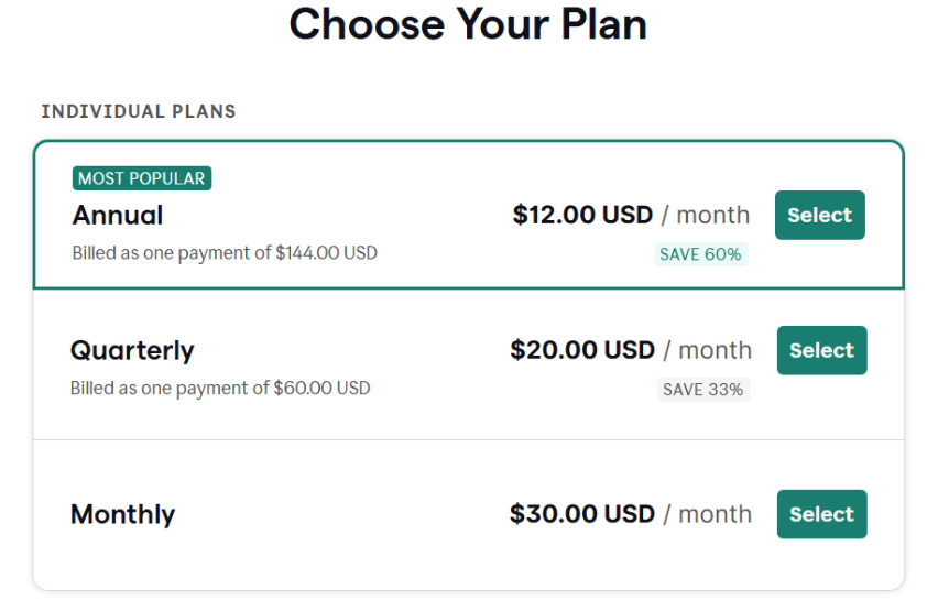 Choose your Grammarly plan