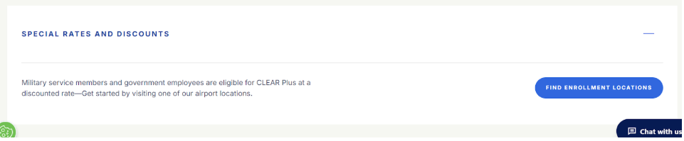 Clear PLUS Special rates and discounts