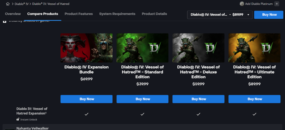 Diablo 4 Pricing & Plans