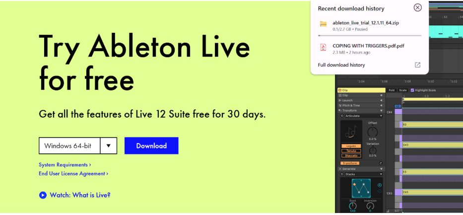 Download Ableton Software