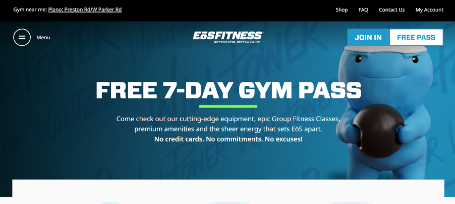 EOS Fitness Website