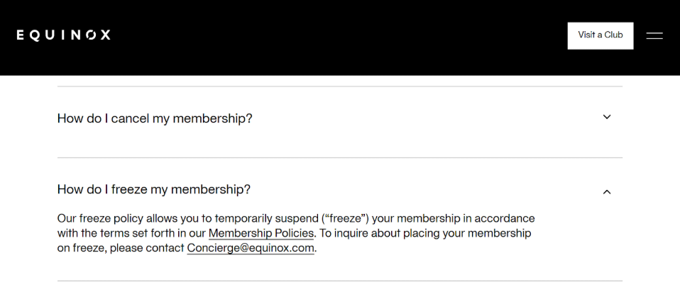 Equinox Refund