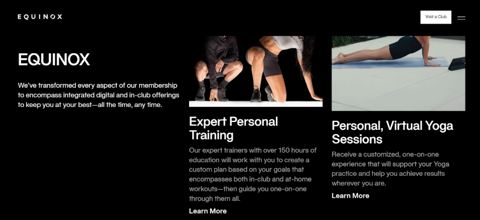 Equinox+ digital app subscription