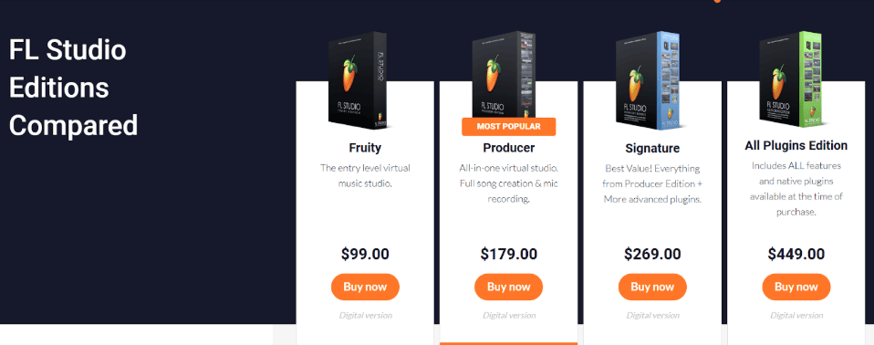 FL studio edition compared FL studio edition compared