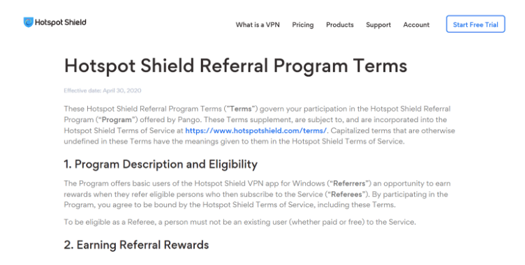 Hotspot referral program