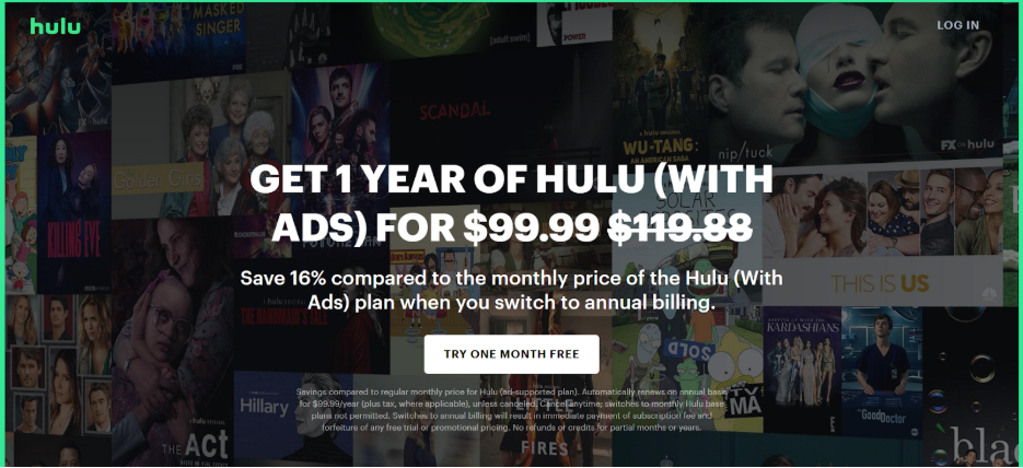Hulu annual plan