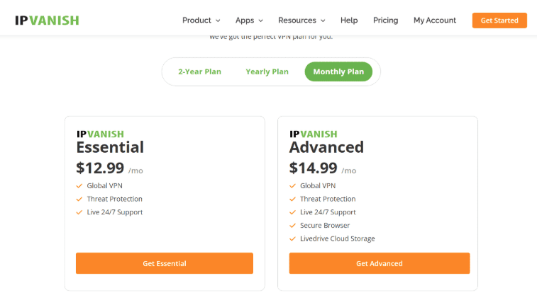 IPVanish two subscription tiers IPVanish two subscription tiers