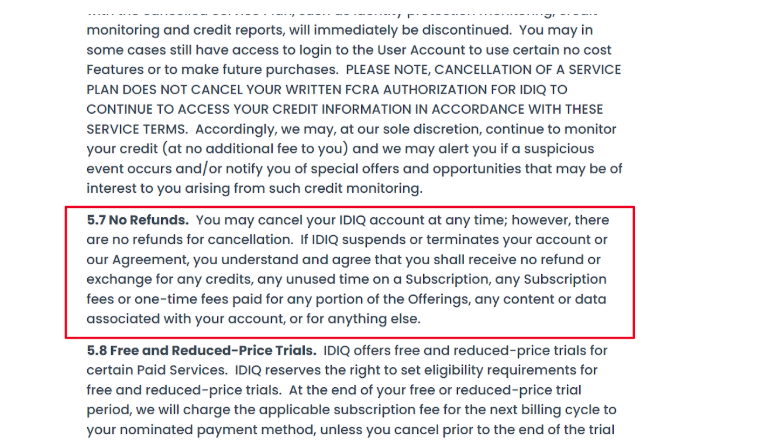 IdentityIQ Refund