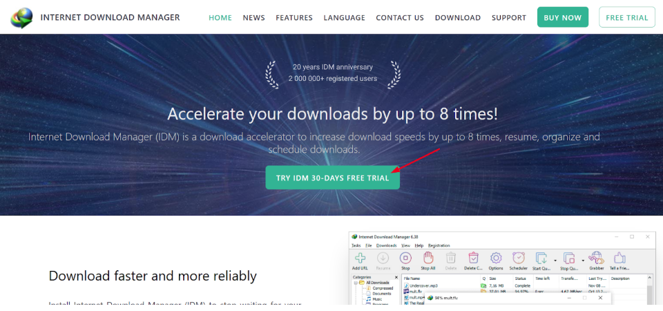 Internet Download Manager (IDM) website