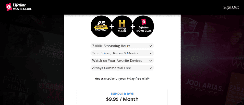 Lifetime Movie Clubmonthly billing offers