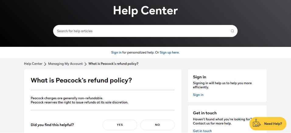 NBC Refund