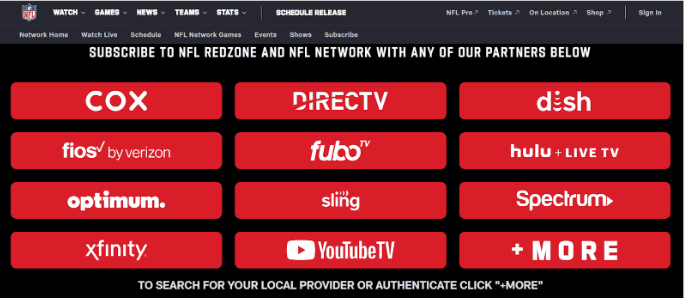 NFL platforms for NFL RedZone NFL platforms for NFL RedZone