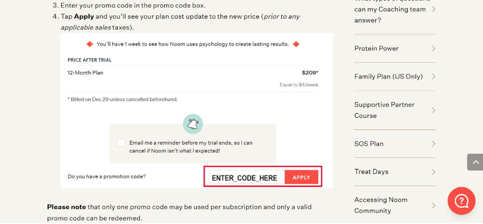 Noom promotional codes