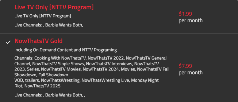 Now Thats TV low-cost subscription plans