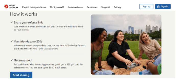 TurboTax referral program