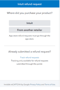 TurboTax refund request form