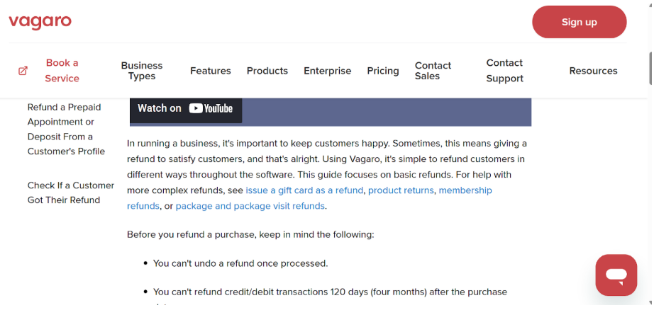 Vagaro Refund