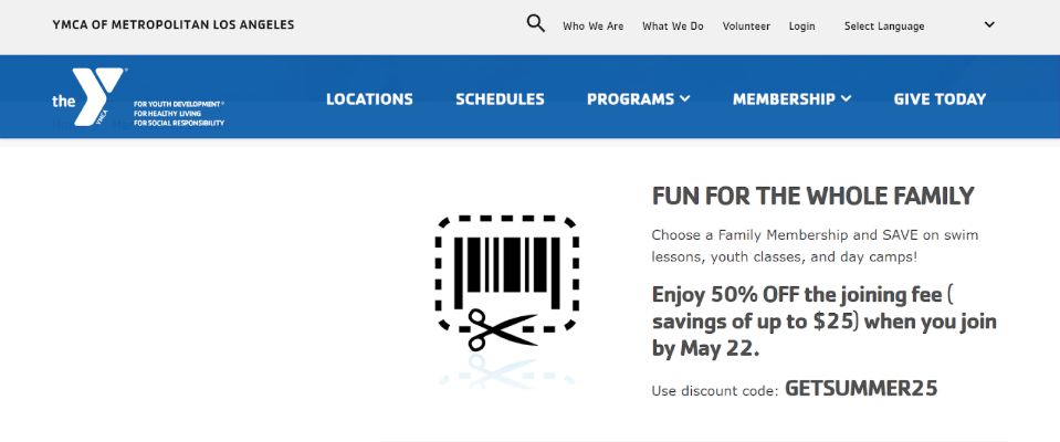 YMCA individual membership