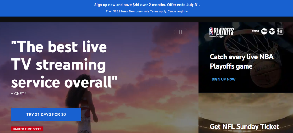 YouTube TV NBC programming