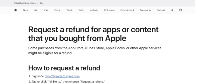 iCloud Refund