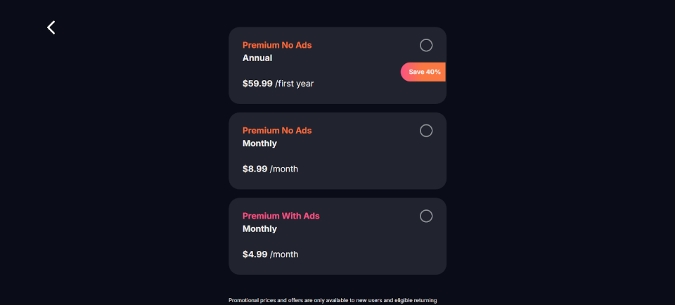 premium subscription options