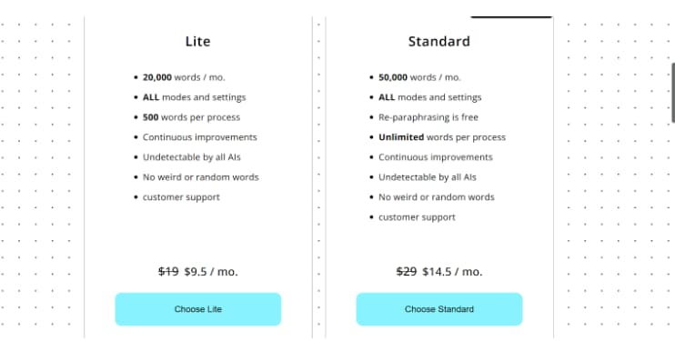AI Humanizer pricing & features AI Humanizer pricing & features