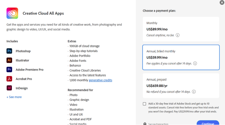 Adobe creative cloude all apps