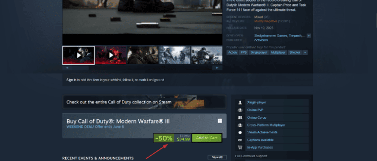 Call of Duty MW3 Discount