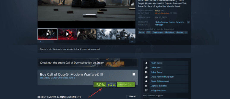 Call of Duty MW3 Pricing & Plans