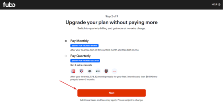 Choose your preferred payment