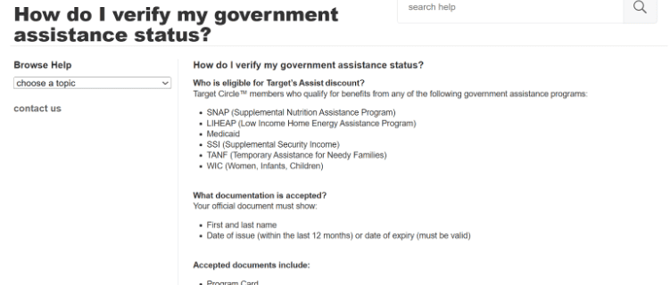 Government assistance Status Verification Government assistance Status Verification