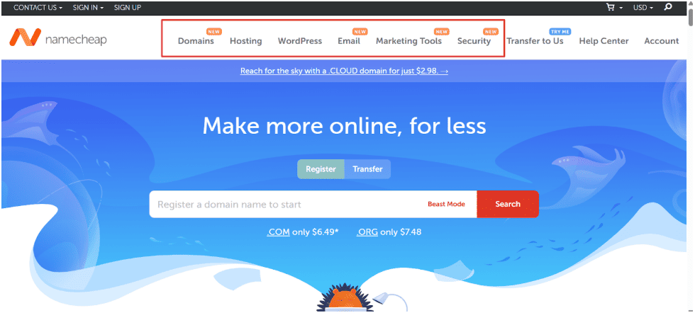 Namecheap website Namecheap website