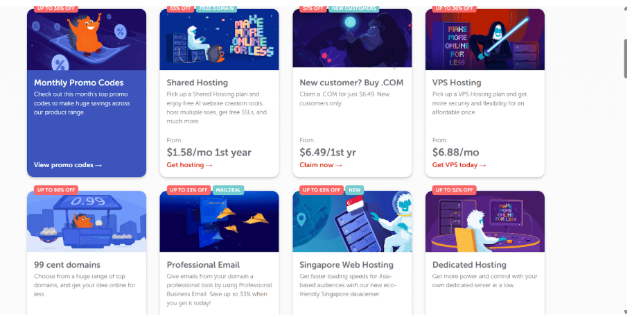 Namecheap’s Deals page Namecheap’s Deals page