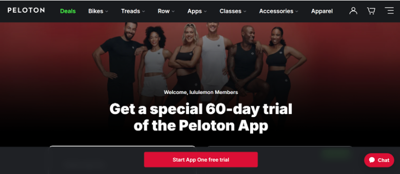Peloton App one Free Trial