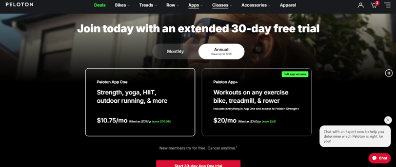 Peloton Pricing & Plans