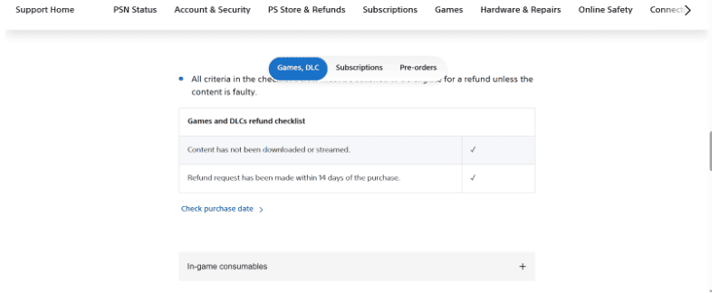 PlayStation refund