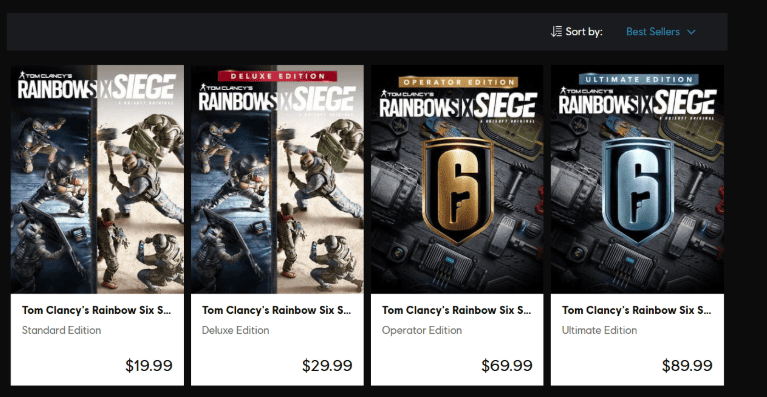 Rainbow Six Siege games on Ubisoft