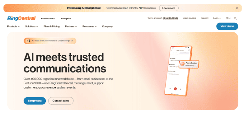 RingCentral Website