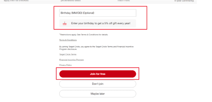 Target Circle 360 Discount on birth date Target Circle 360 Discount on birth date