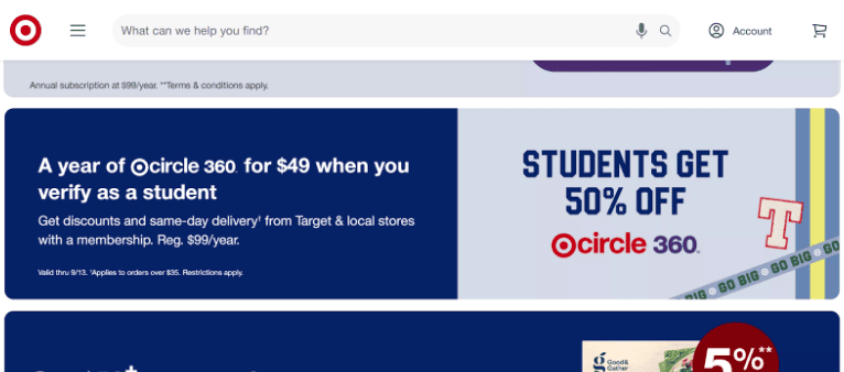 Target Circle 360 Student discount eligibility Target Circle 360 Student discount eligibility