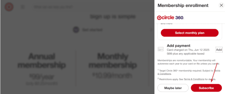 Target Circle 360 trial redeemed Target Circle 360 trial redeemed