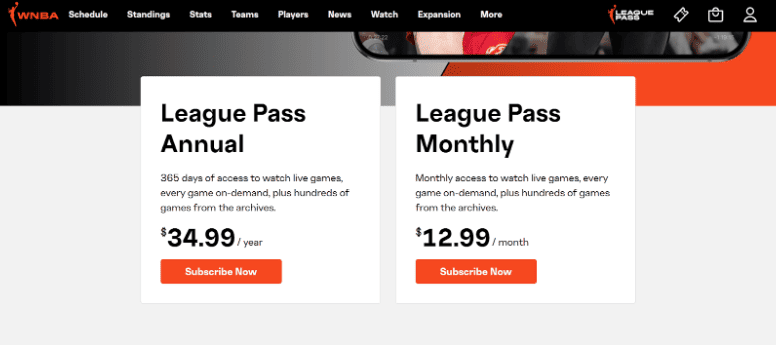 WNBA League Pass free trial plans WNBA League Pass free trial plans
