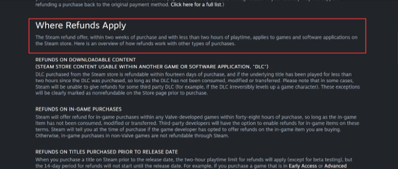 refund policy