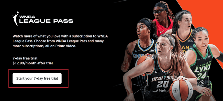 Amazon Prime website page