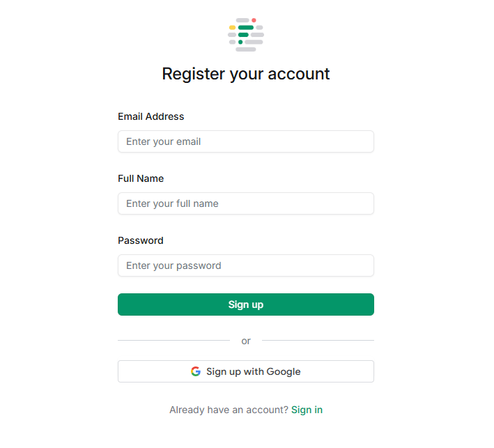 Frase Sign Up Page