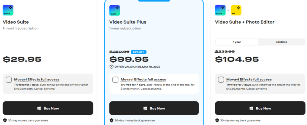 Movavi Pricing Plans