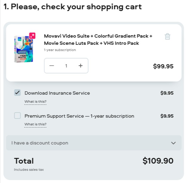 Movavi Shopping Cart