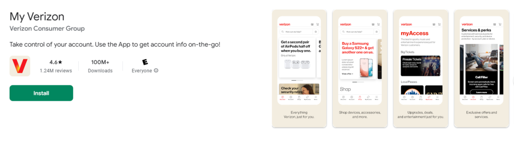 My Verizon App Google Play Store
