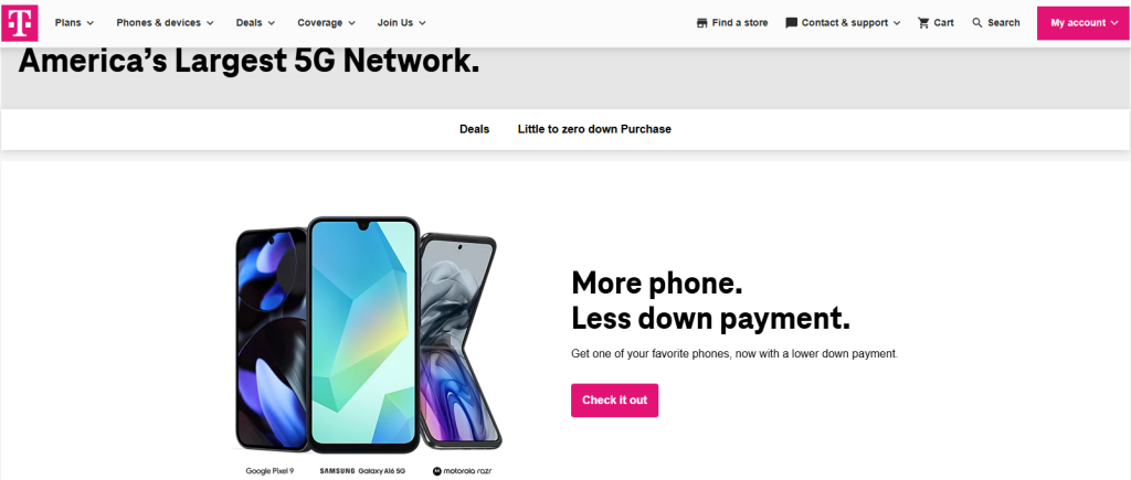 T-Mobile Offer Page